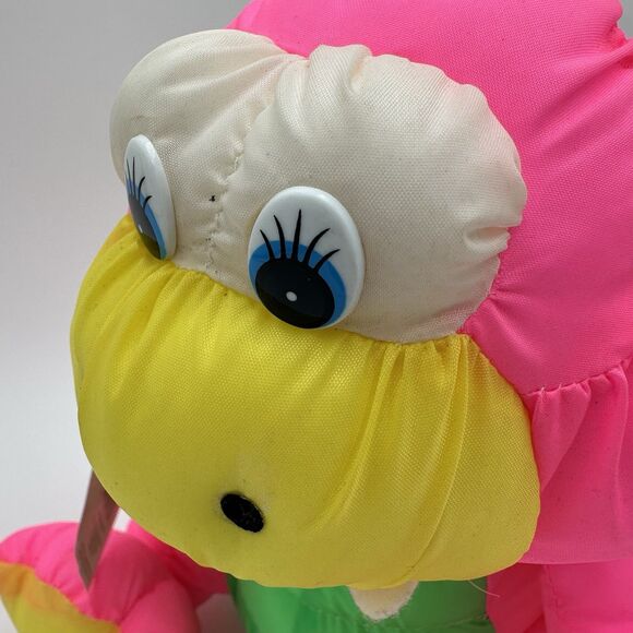 Vintage Nylon Plush Dinosaur Stuffed Animal Celebration by Gibson Greetings (2) - Picture 7 of 16